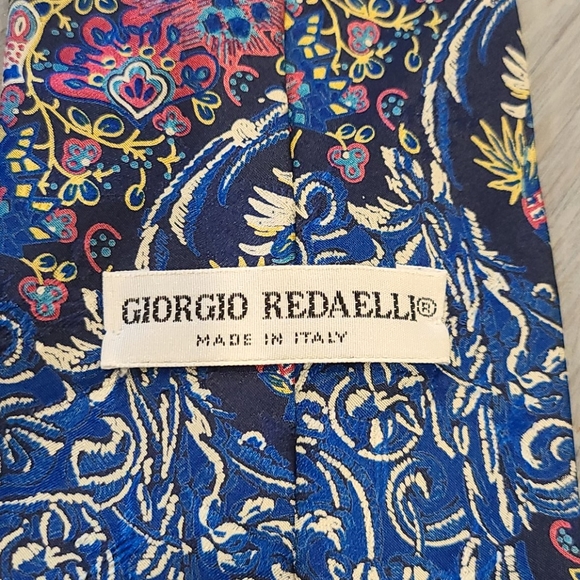 Giorgio Redaelli 100% silk floral pattern tie - Picture 3 of 5